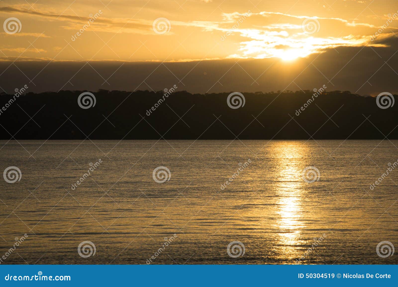 sunrise over lake apoyo near granada, nicaragua