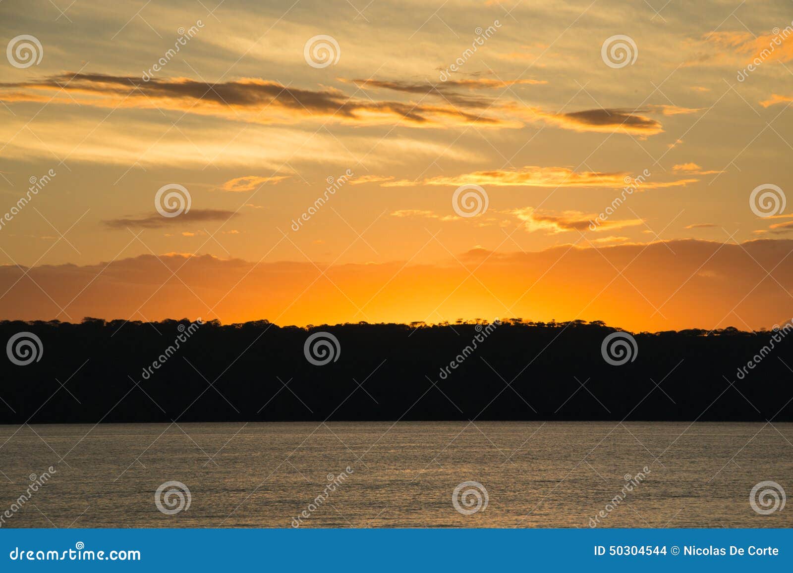 sunrise over lake apoyo near granada, nicaragua