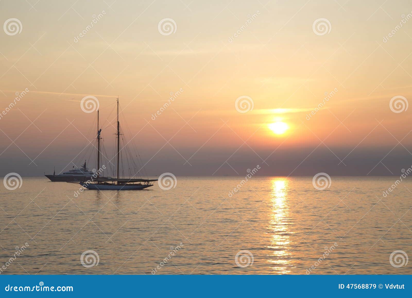 sunrise over the mediterranian sea in antibes, france