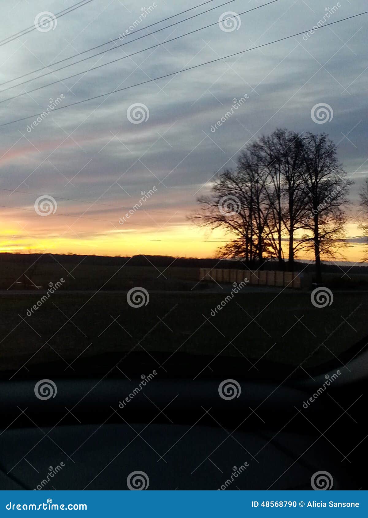 Sunrise in at Rend Lake in Southern Illinois Stock Photo Image of