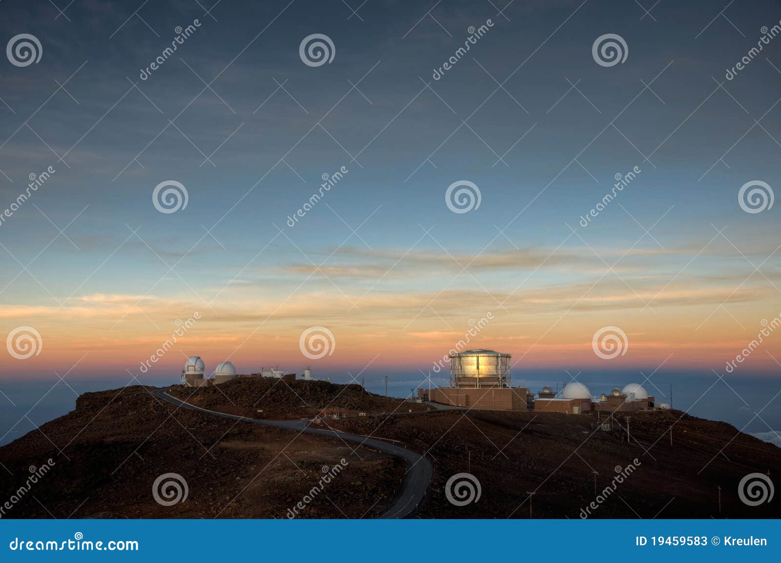 Sunrise on Science City stock image. Image of haleakala 19459583