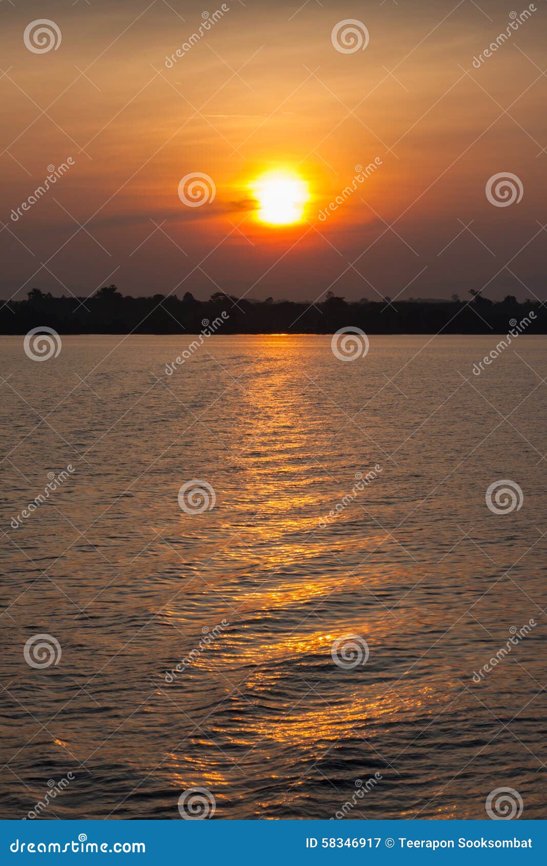 Sunrise in the sea at thailand