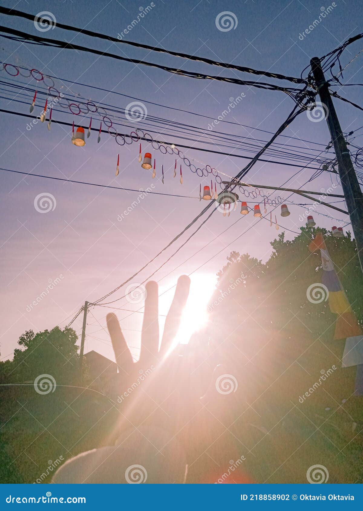 Sunrise on the Sunday Morning Stock Photo Image of vehicle, electricity 218858902