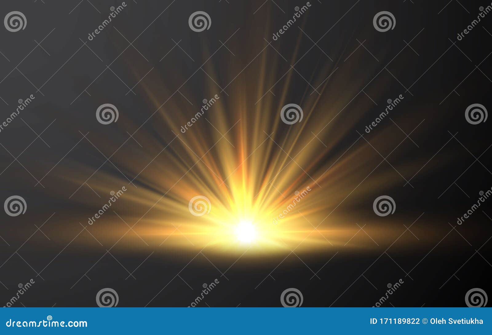 sunrise. sunlight special lens flash light effect on transparent background. effect of blurring light.  