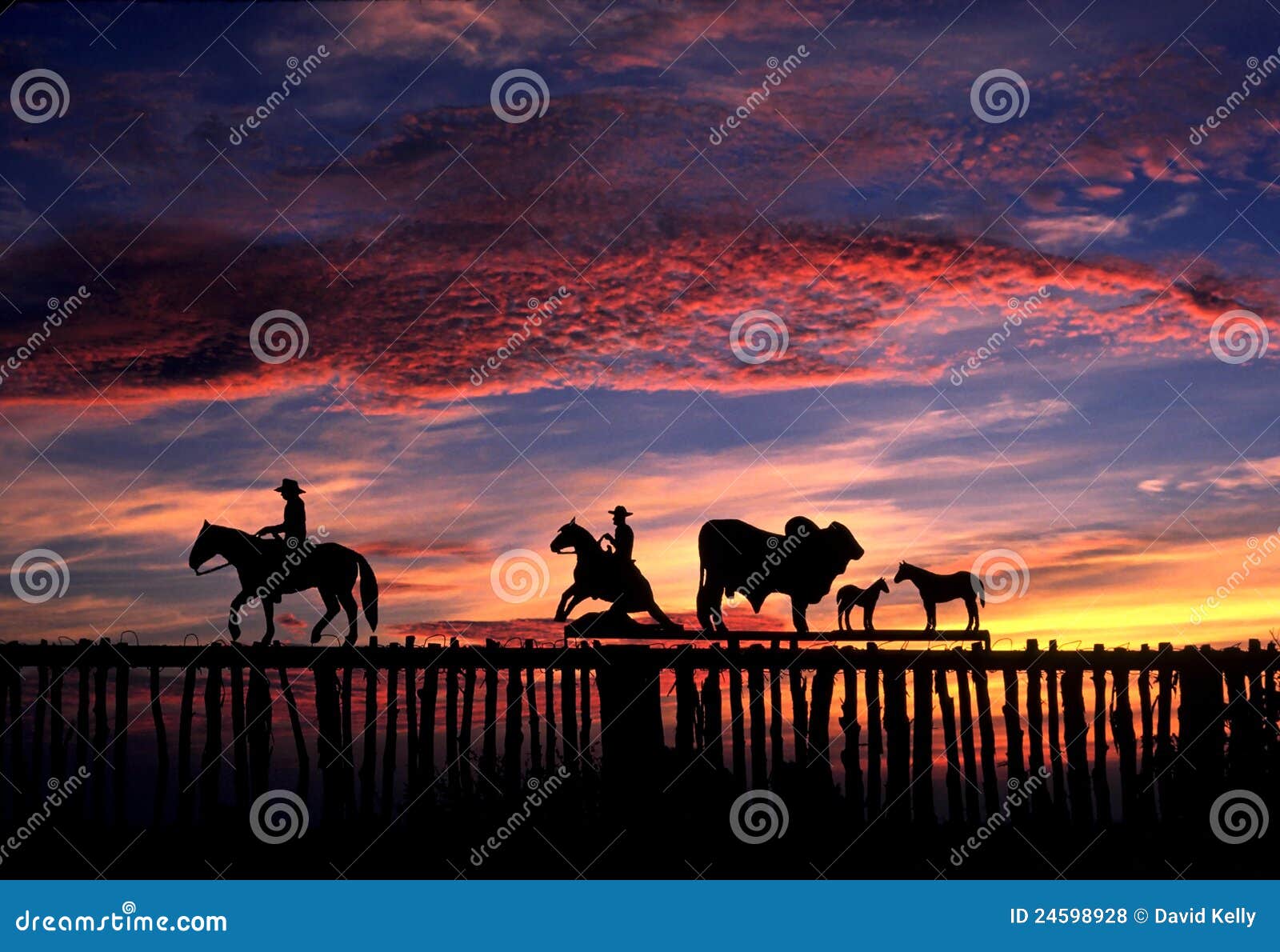 sunrise and texas ranch gate