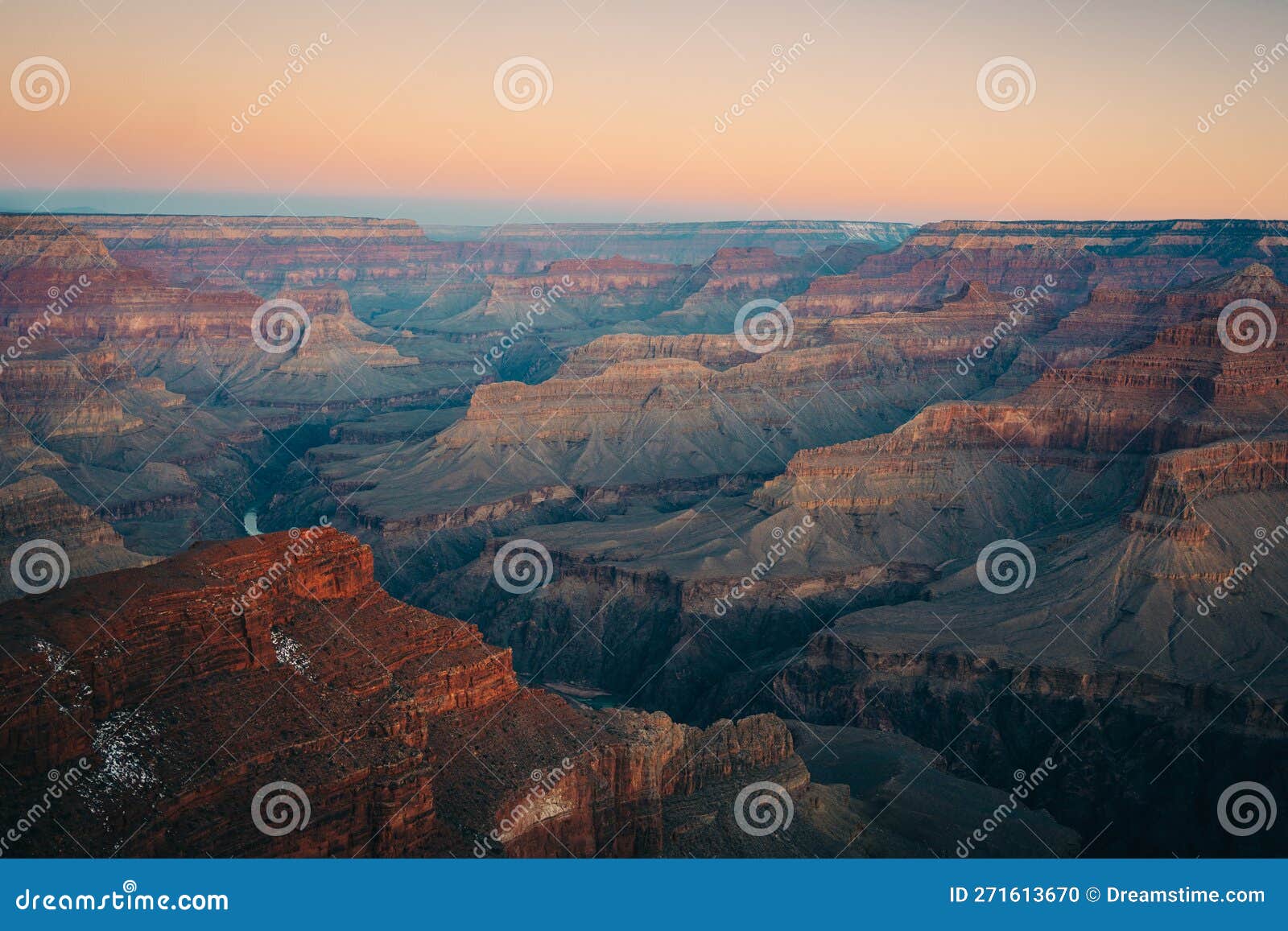 Sunrise At Hopi Point On The Rim Trail At The South Rim Of Grand Canyon