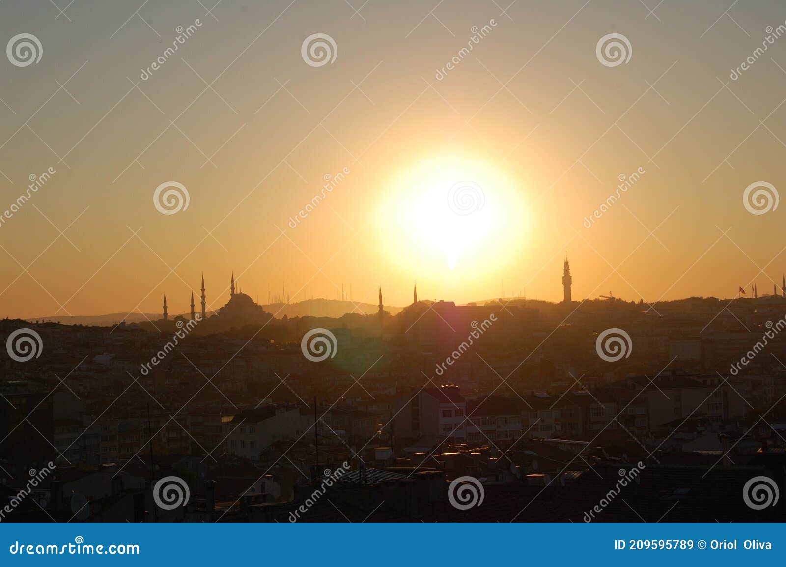 sunrise view in istanbul turkey