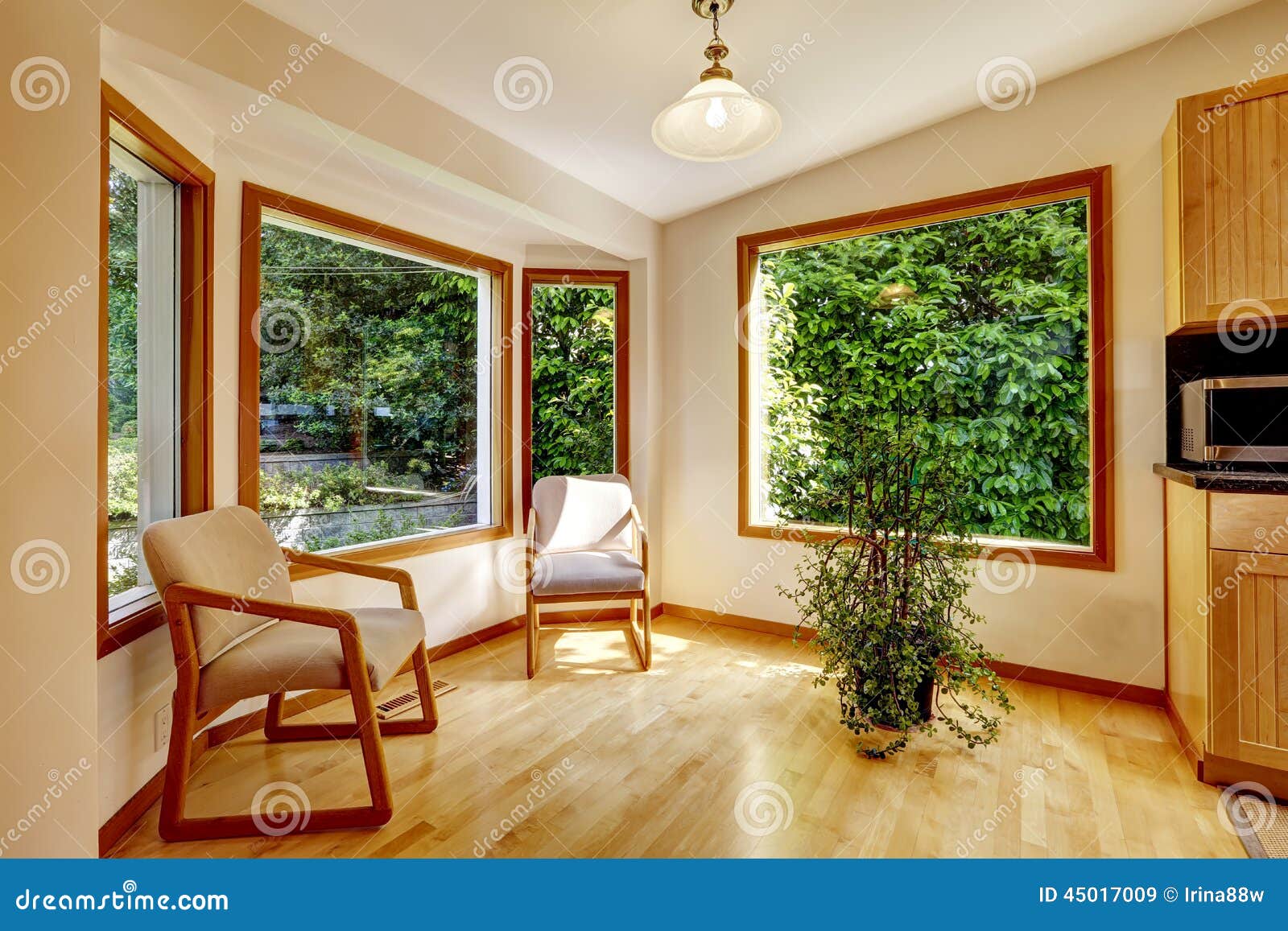 Sunroom Interior with Two Chairs Stock Image Image of residential