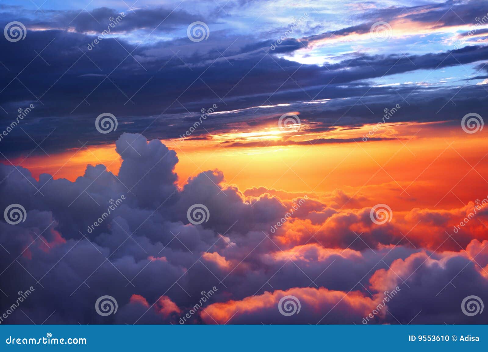 sunset above the clouds