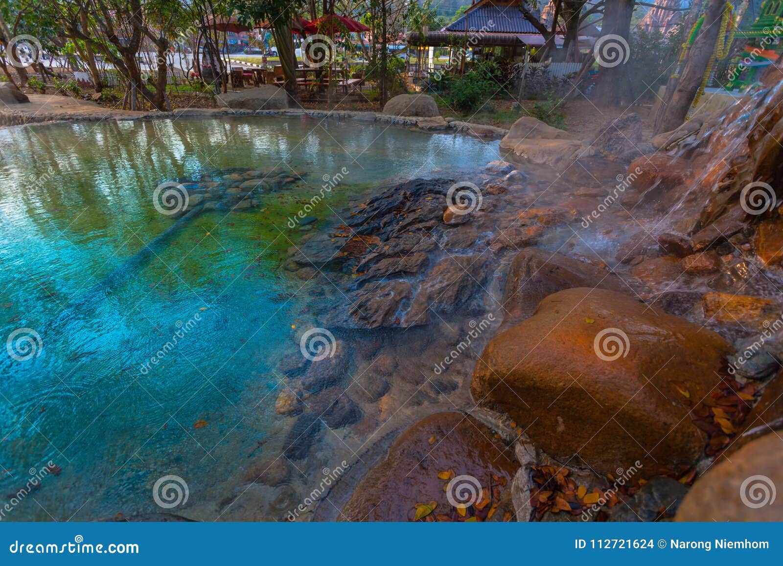 mae kajan hot spring at wiang pa pao chiang rai thailand