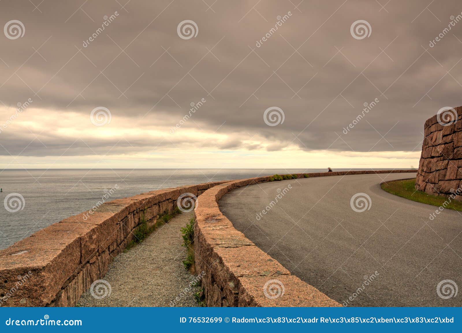 Sunset in Acadia National Park HDR Image Stock Image Image of