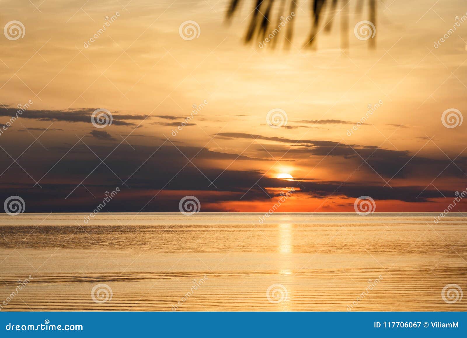 Sunset On The Adriatic Sea Near Porec In Croatia Stock Image Image