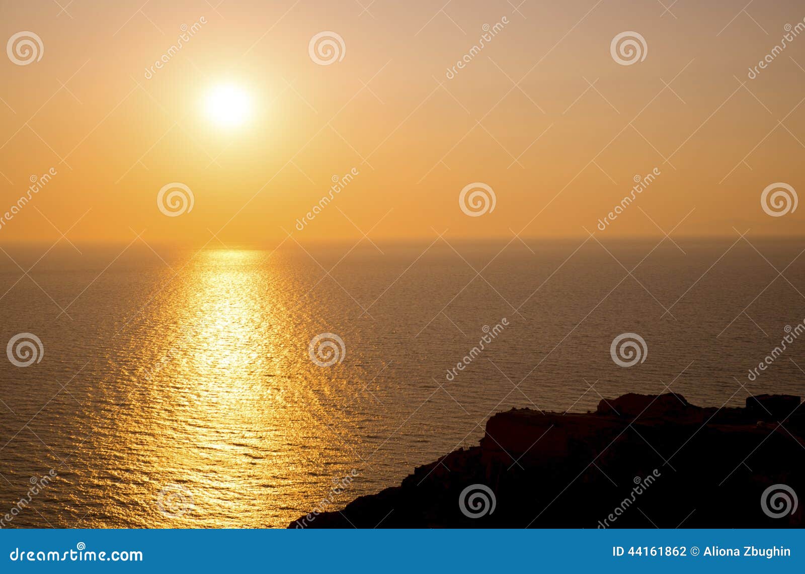 sunset in the aegean sea