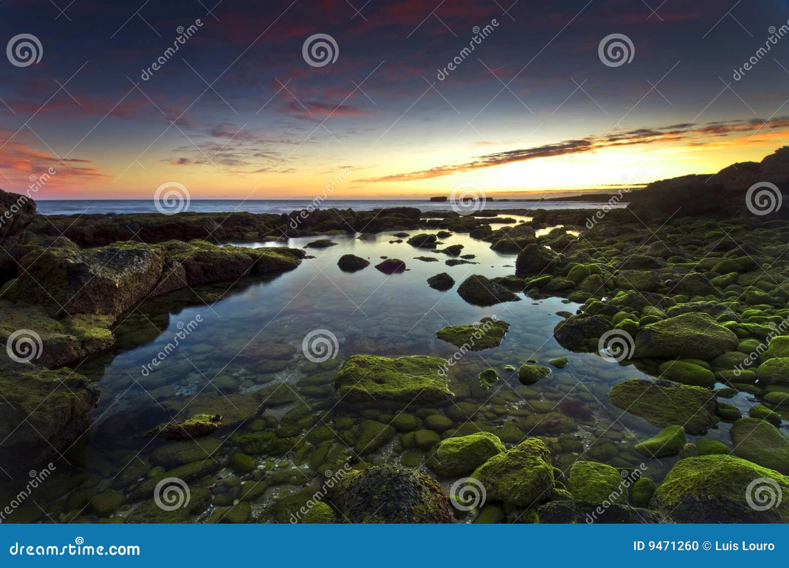 Sunset in Algarve, Portugal Stock Photo Image of rocks, holiday 9471260