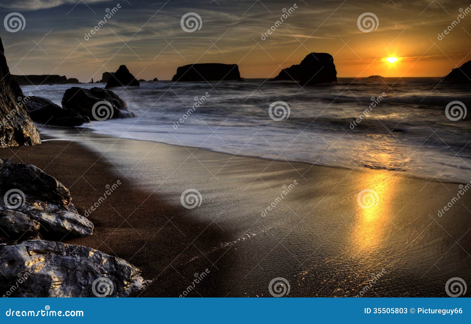 Sunset Bandon Oregon stock image. Image of sunrise, bandon 35505803