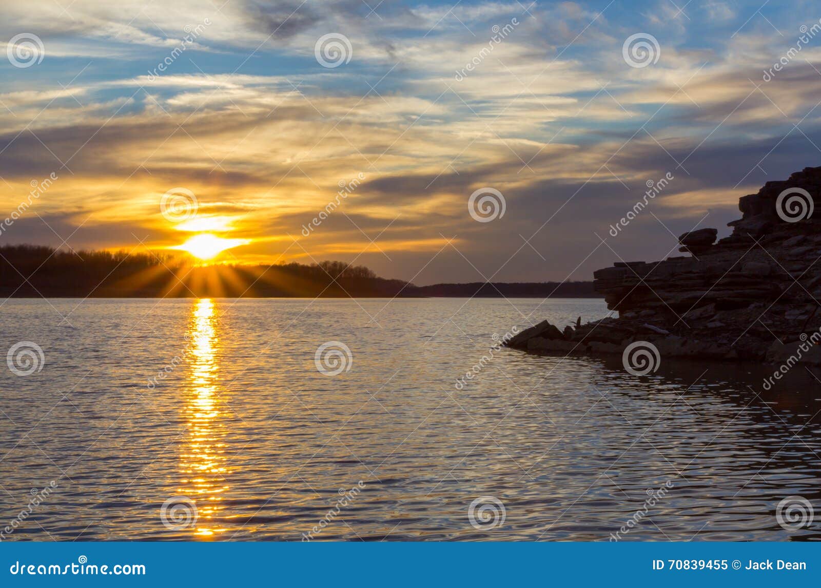 sunset at barren river lake