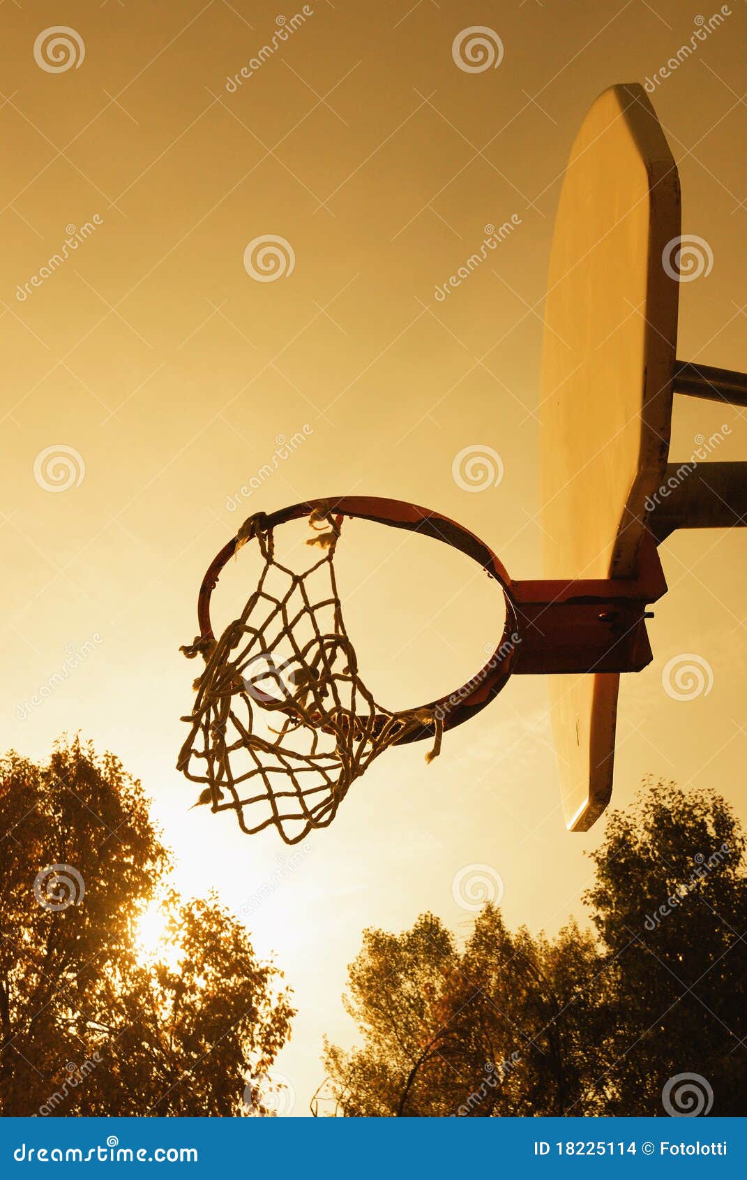 Sunset on the Basketball Court Stock Photo Image of dramatic
