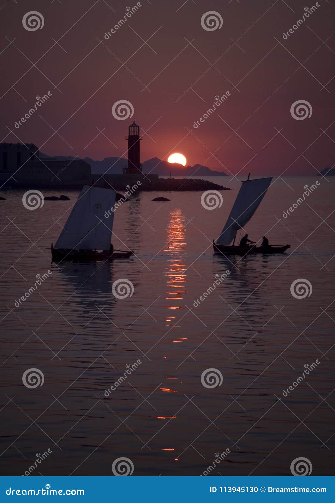 sunset in the bay of vigo