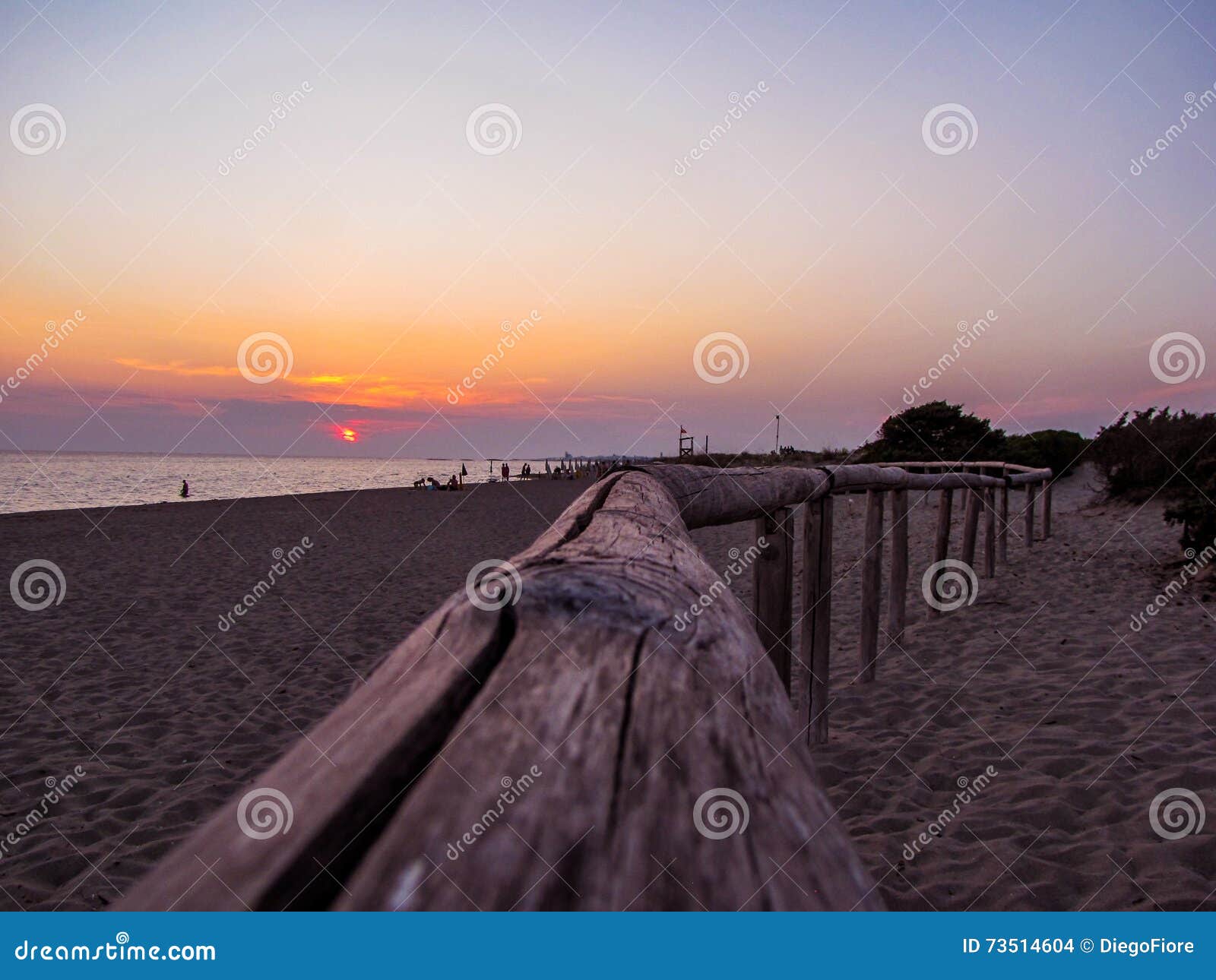 sunset on the beach