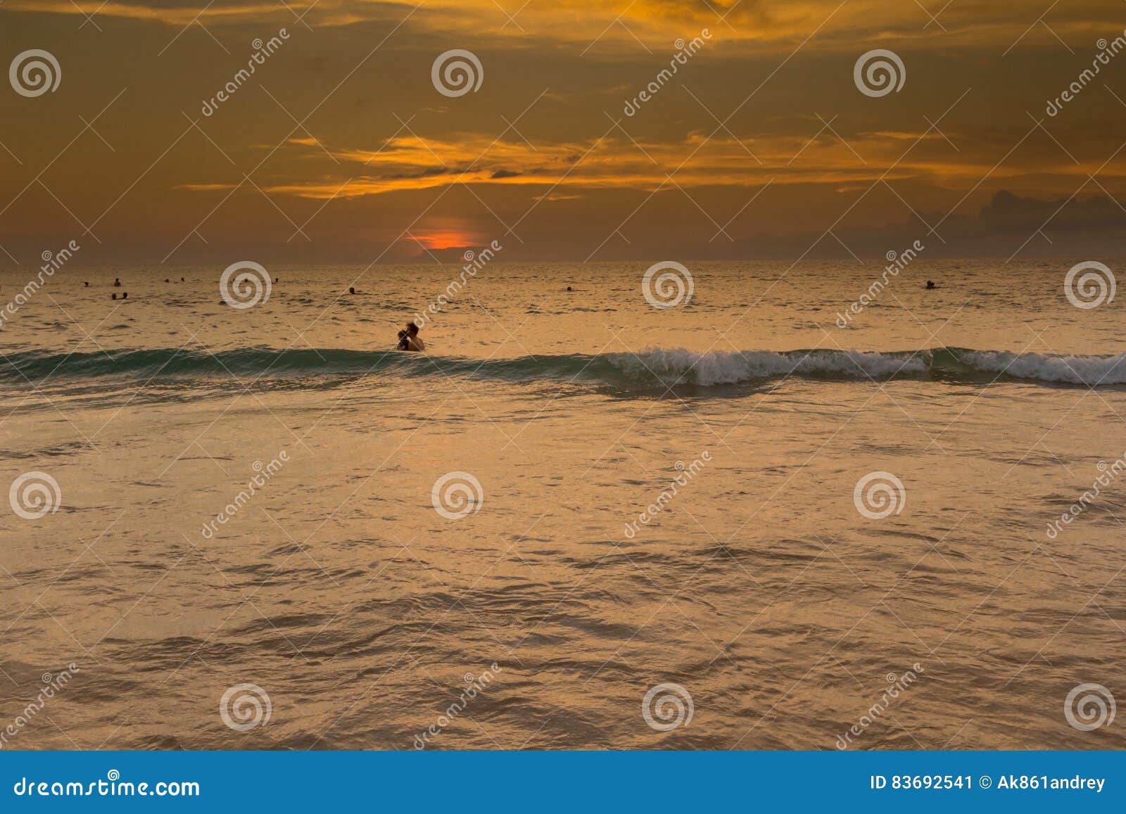 Sunset on the Beach of Kata Stock Image - Image of blue, color: 83692541