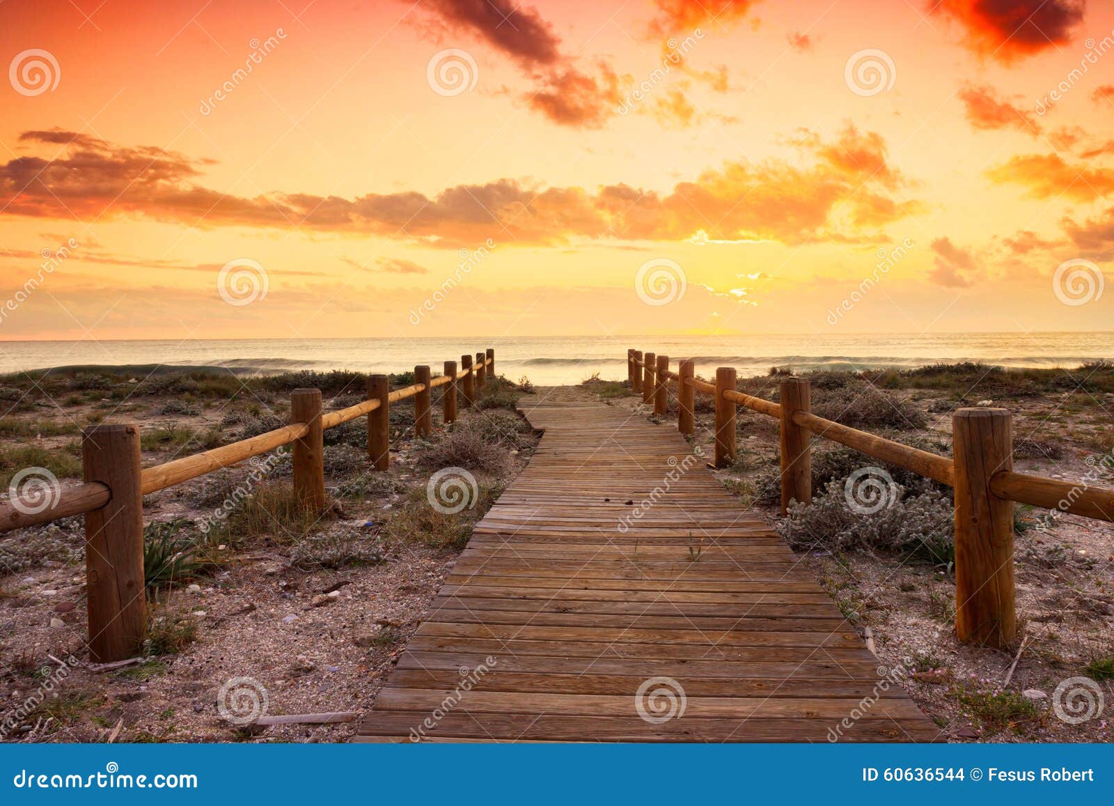 Sunset Beach In Natural Park The Gabo De Gata Stock Photo