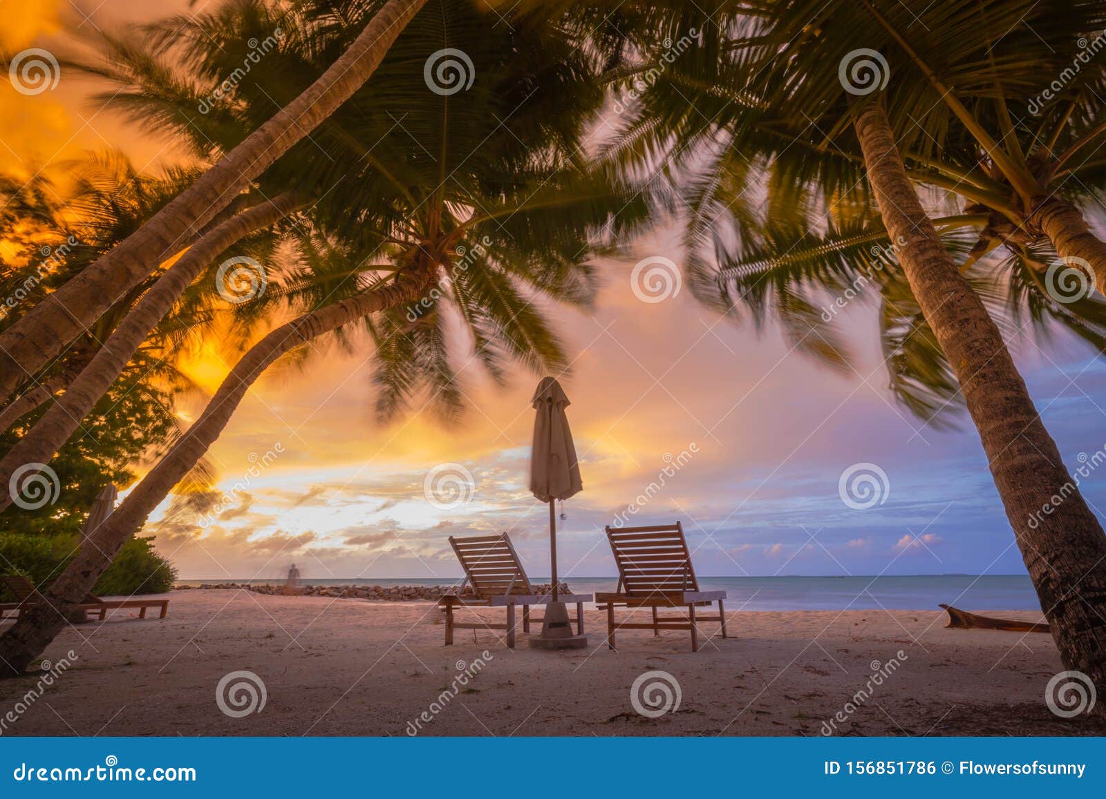Sunset Beach Resort Relaxing And Romantic Sunset Beach Scene For