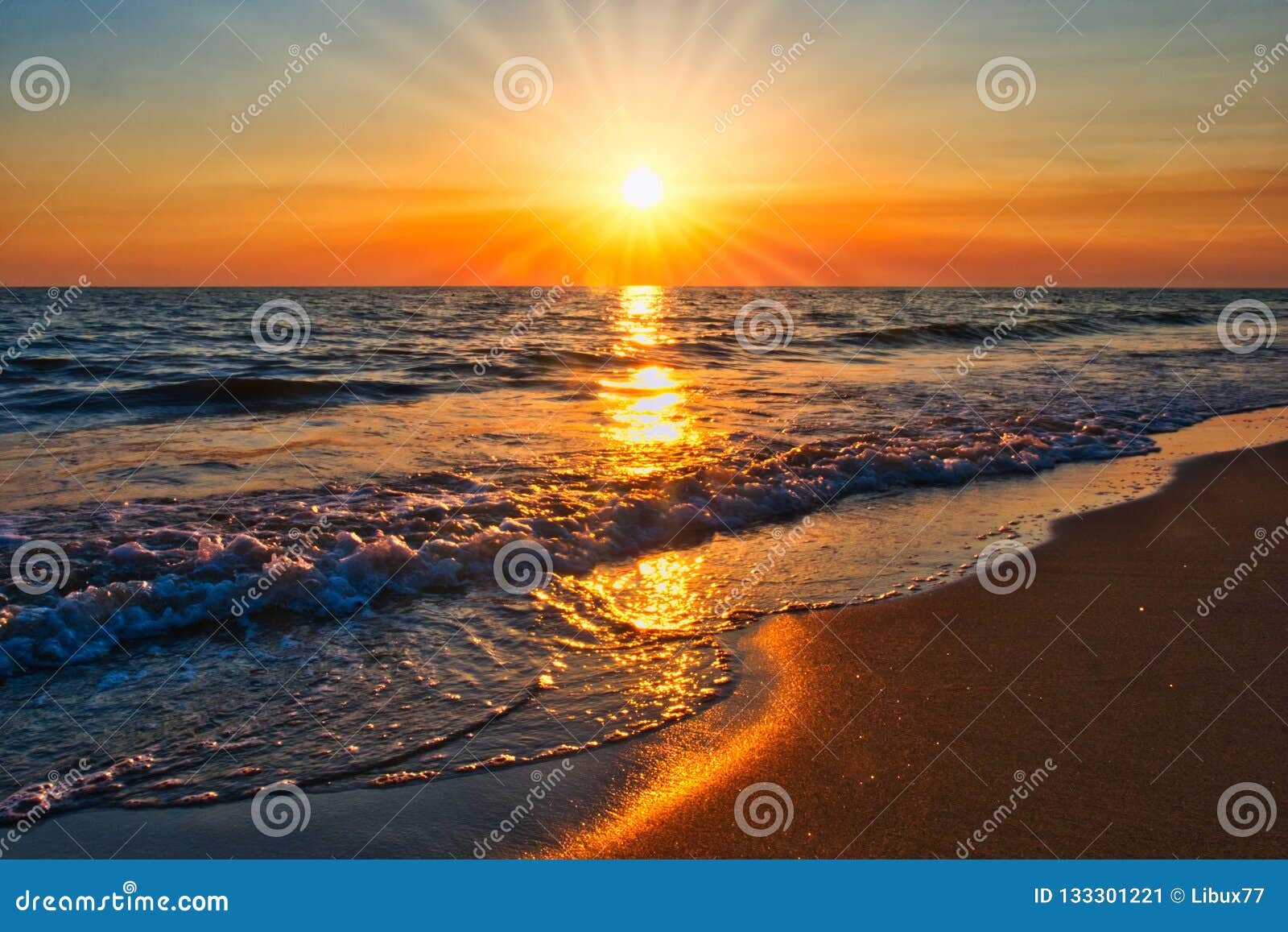 sunset beach sunrays