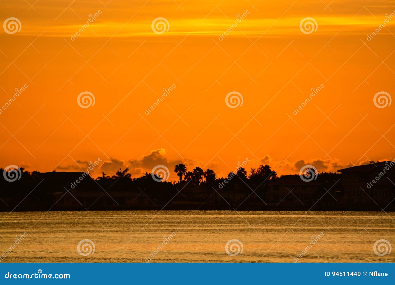 Sunset in Belleair Bluffs, Florida Stock Image Image of inland
