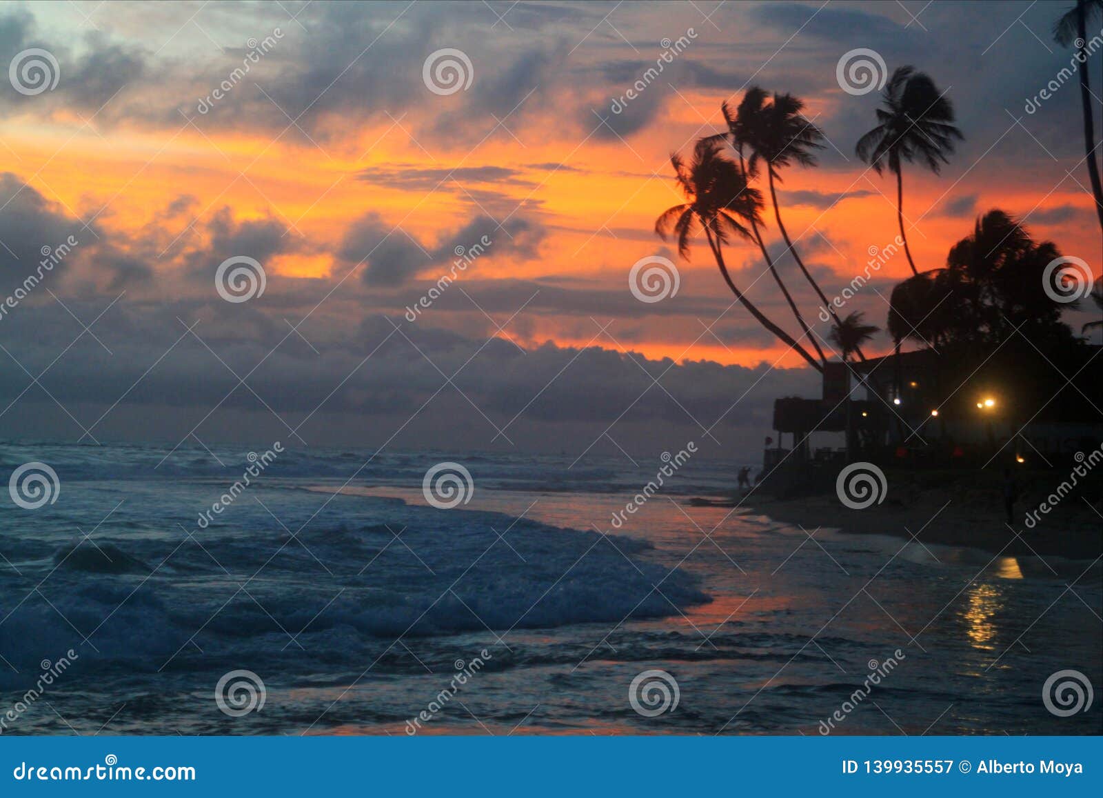 sunset in the caribbean sea paradise