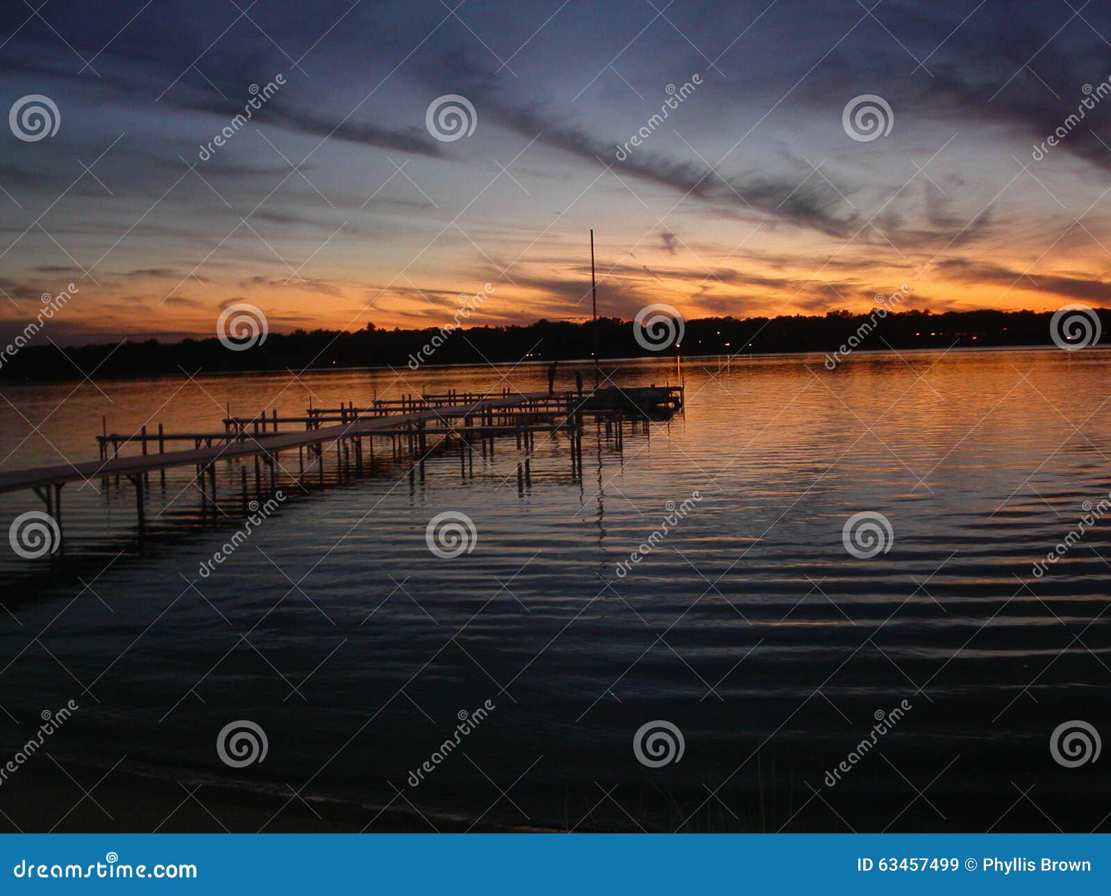 Sunset at Cedar Lake stock image. Image of sunset, orange 63457499