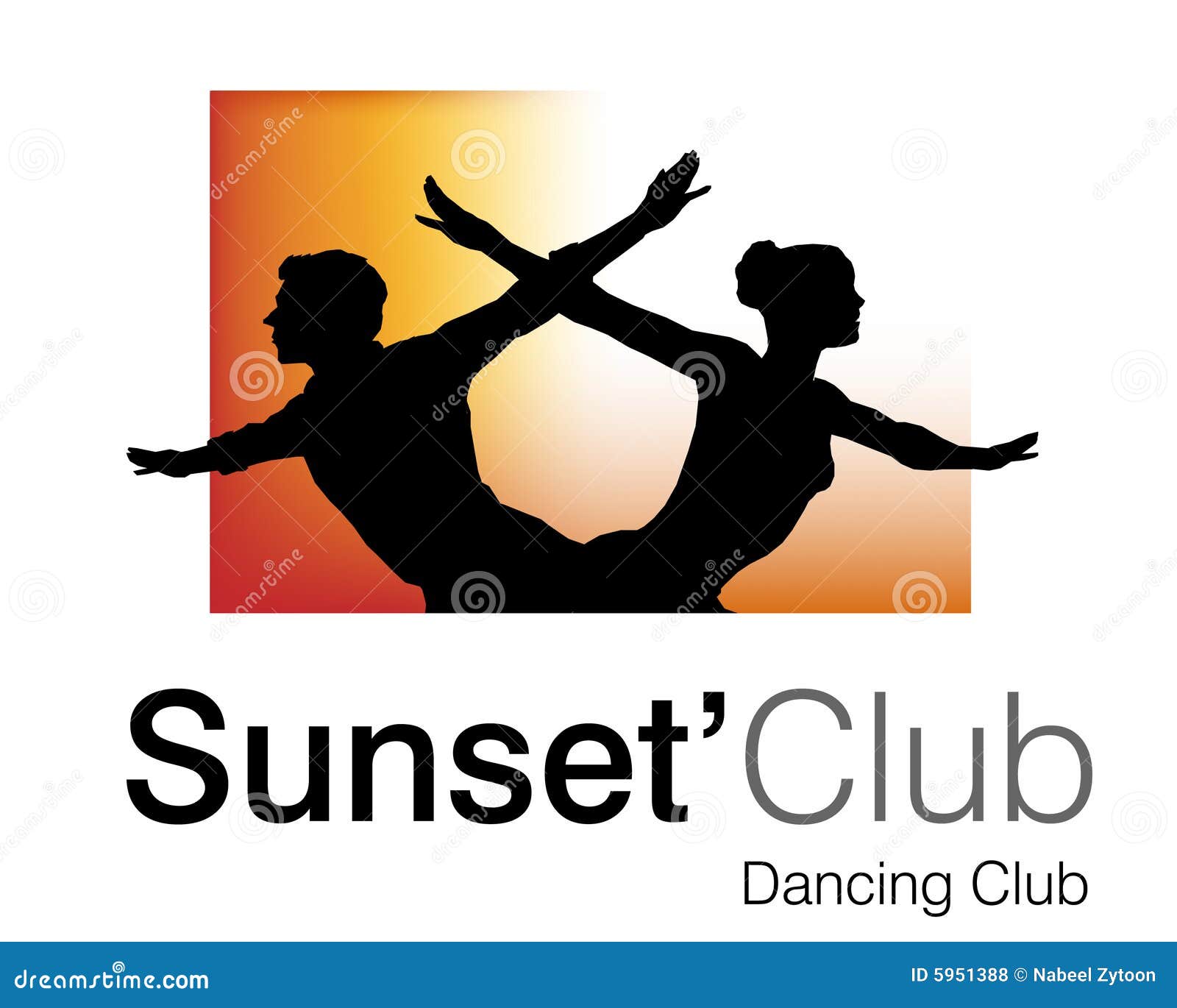 Sunset Club Logo. Logo Design for Dance Club.