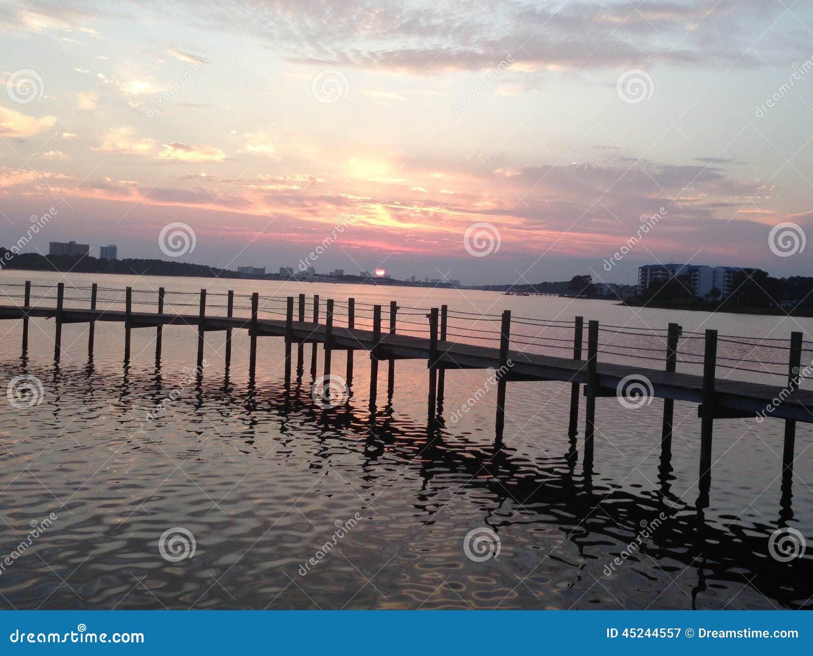 Sunset Stock Image Image Of Clouds Water Dock Color 45244557