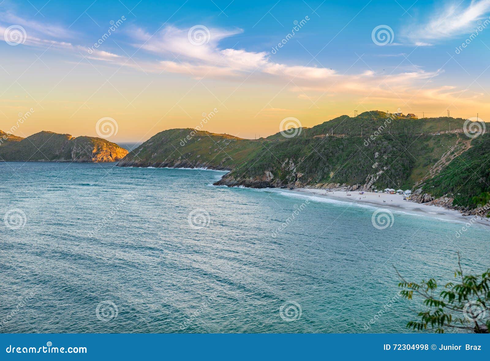 sunset at the crystalline beaches of pontal do atalaia