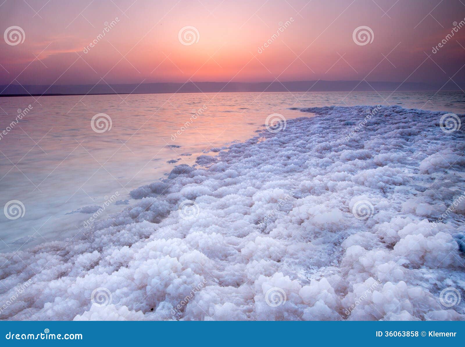 sunset at dead sea, jordan