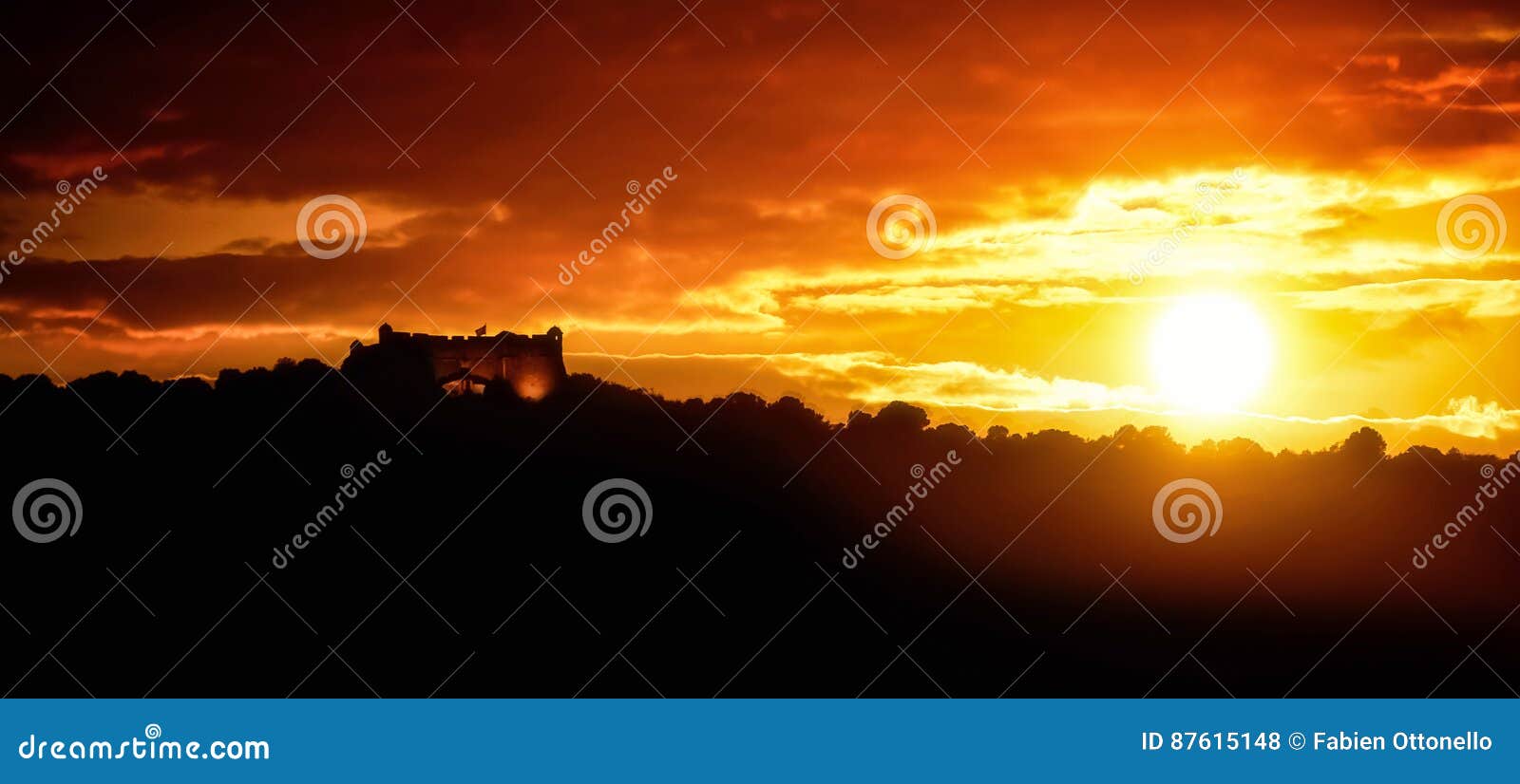 sunset at fort du mont alban