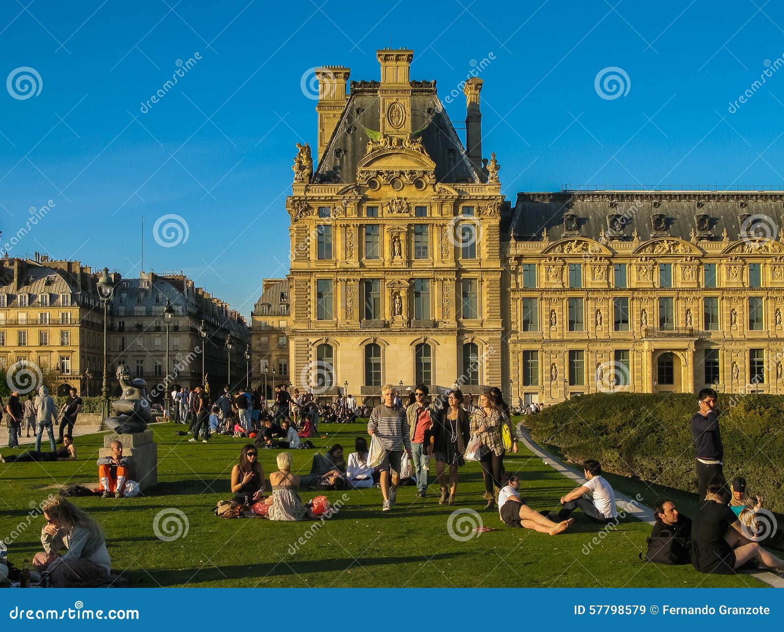 Sunset At The Garden Of Museum Of Decorative Arts In Paris