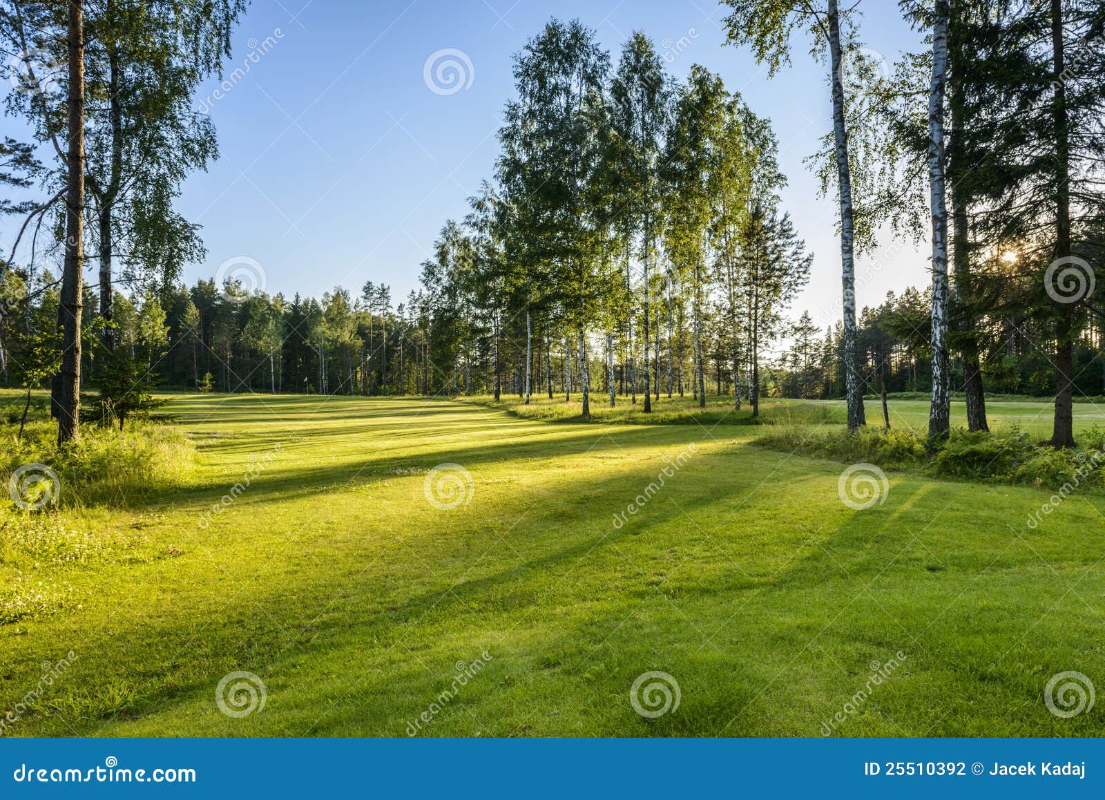 Sunset on Golf Course in Poland Stock Photo Image of poland, peaceful