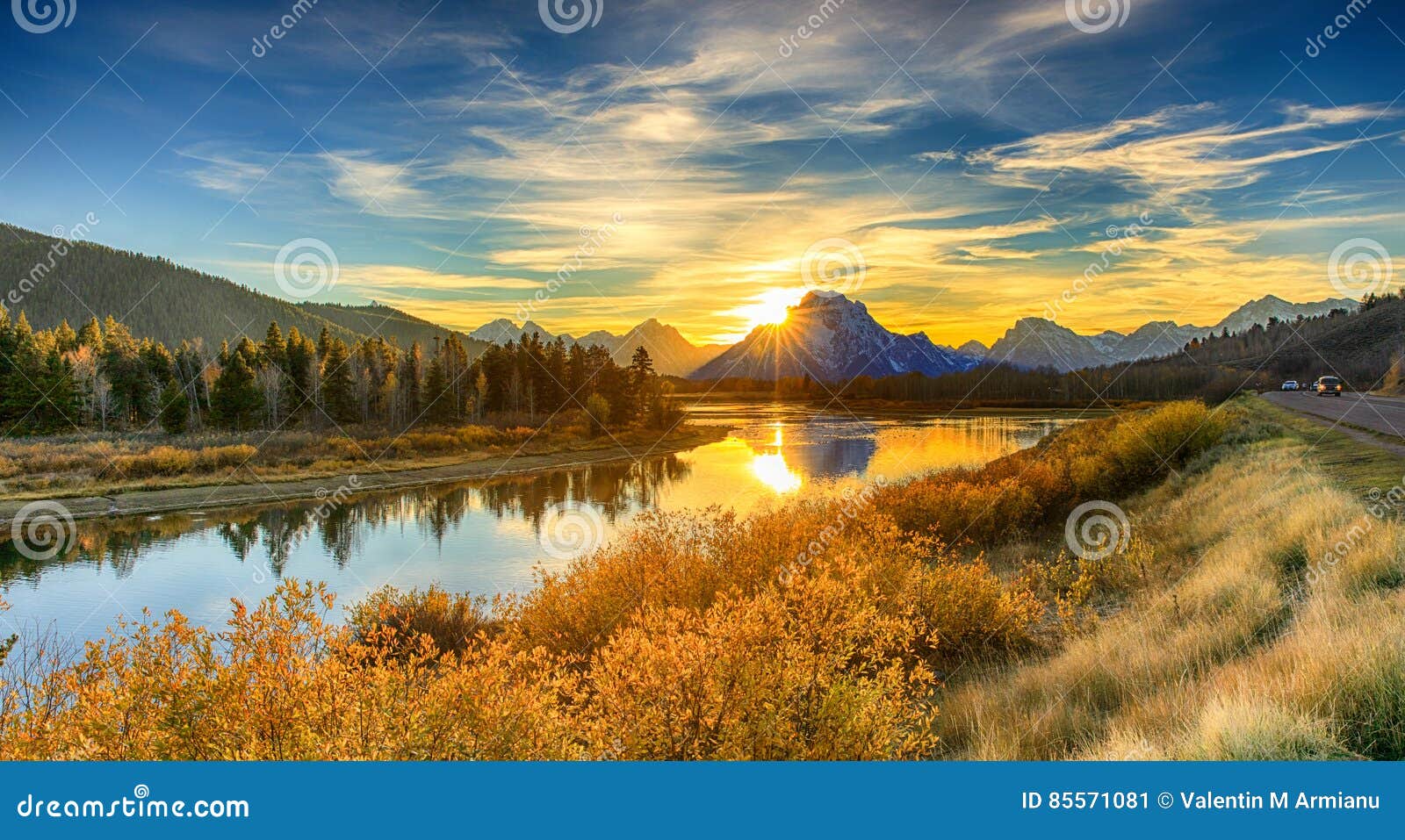 sunset grand teton national park