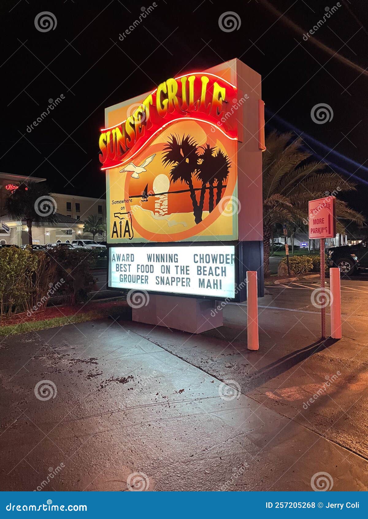 Sunset Grille Located in St. Augustine Beach, Florida Editorial Stock