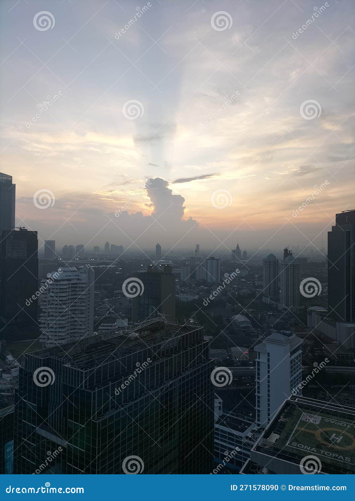 Sunset in Jakarta Building 37th Floor Stock Photo Image of sunset