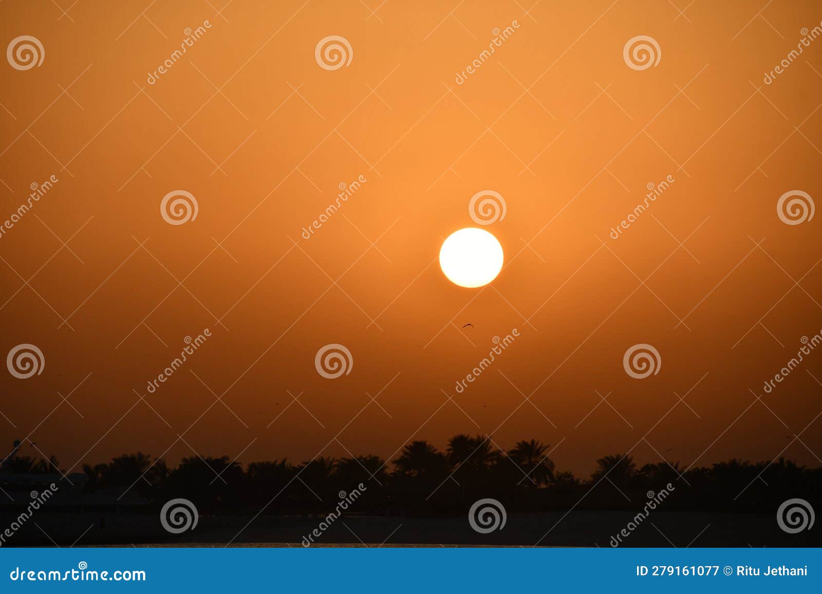 Sunset from Kite Beach at Jumeirah in Dubai, UAE Stock Image Image of