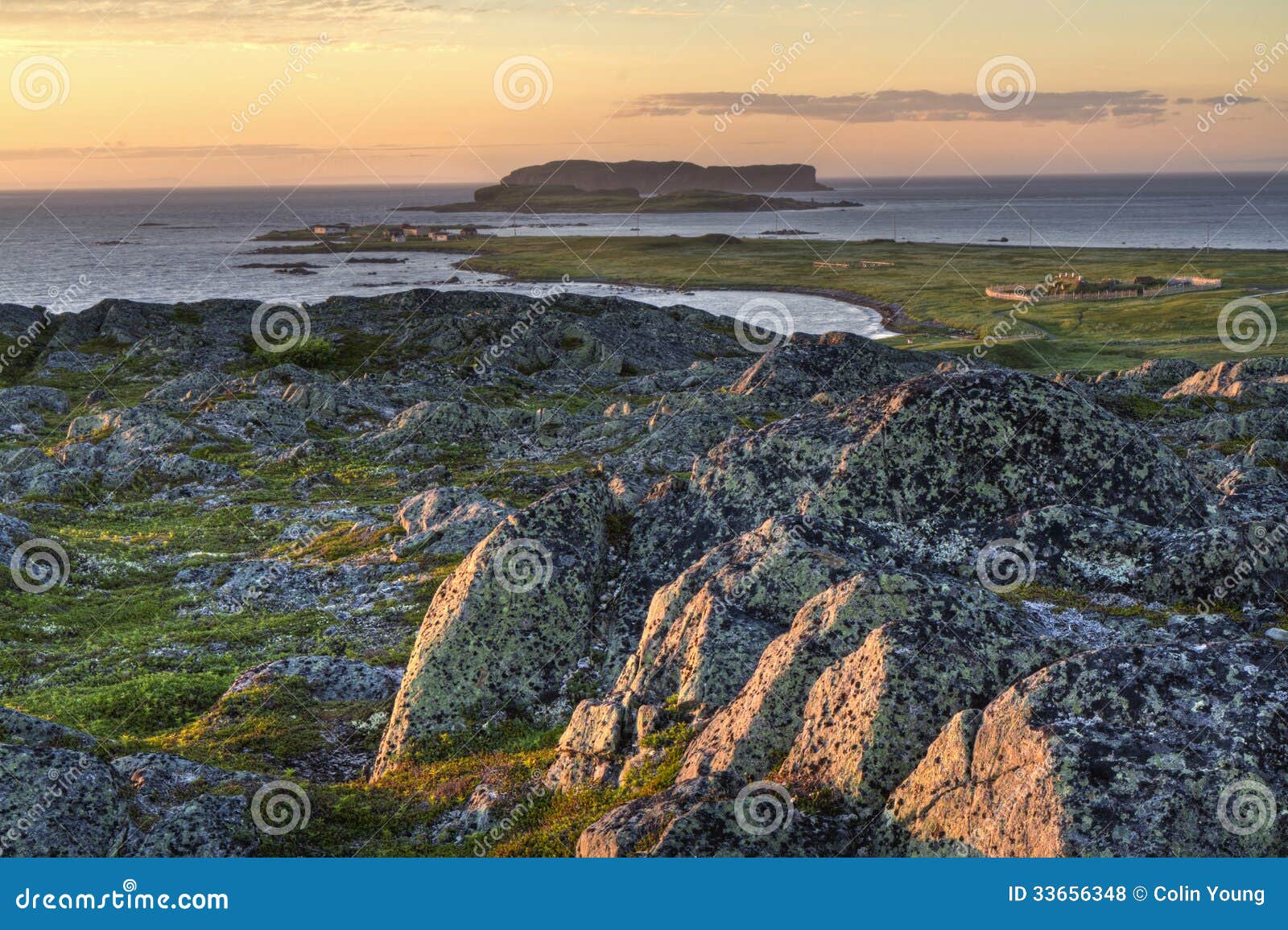 sunset at l'anse aux meadows viking settlement