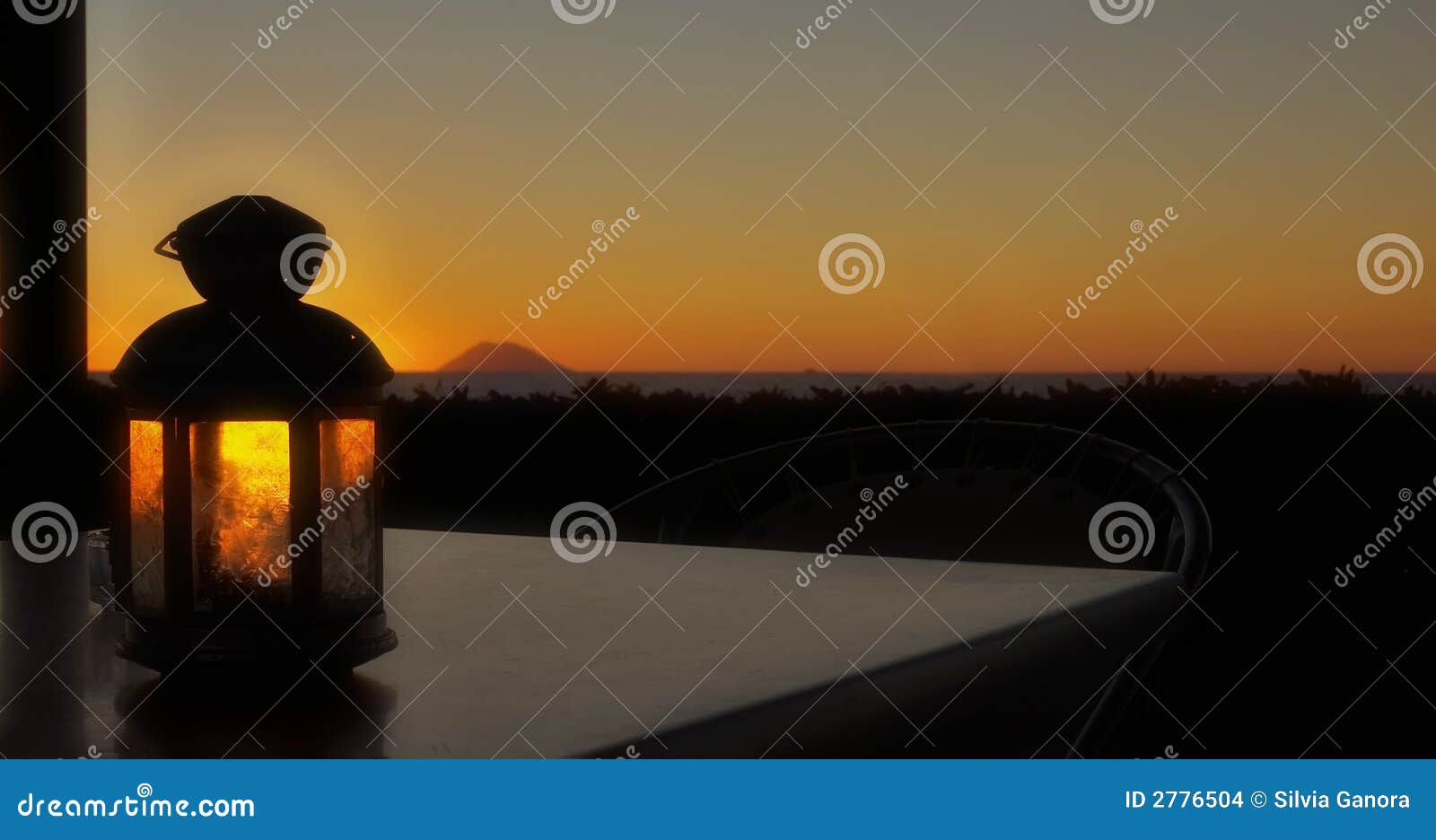 Sunset and lamp stock photo. Image of islands, vacations - 2776504