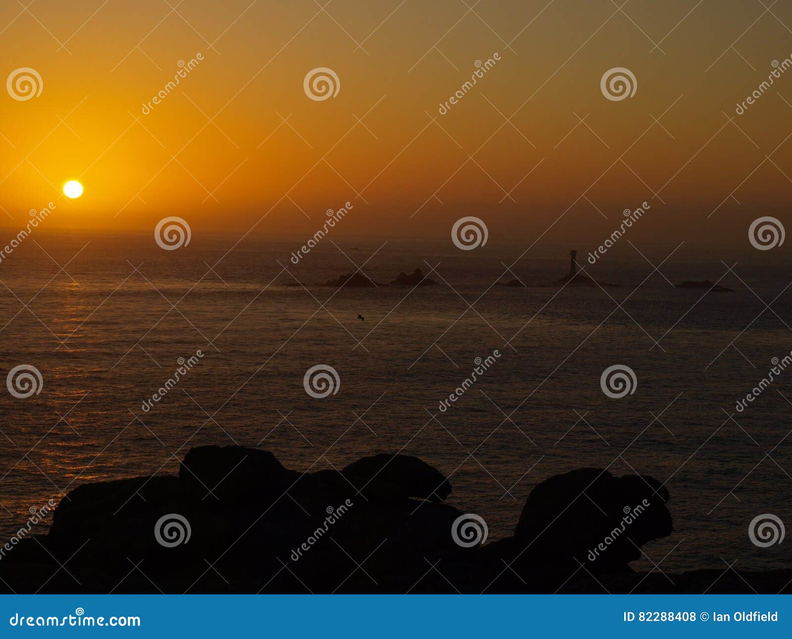 Sunset at Lands End in Cornwall Stock Photo Image of coast, shore