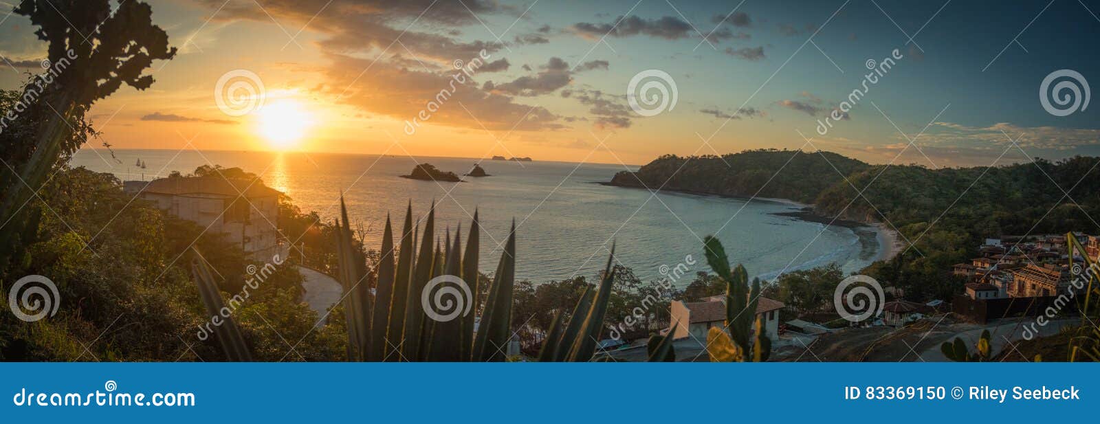 sunset landscape, guanacaste province, costa rica