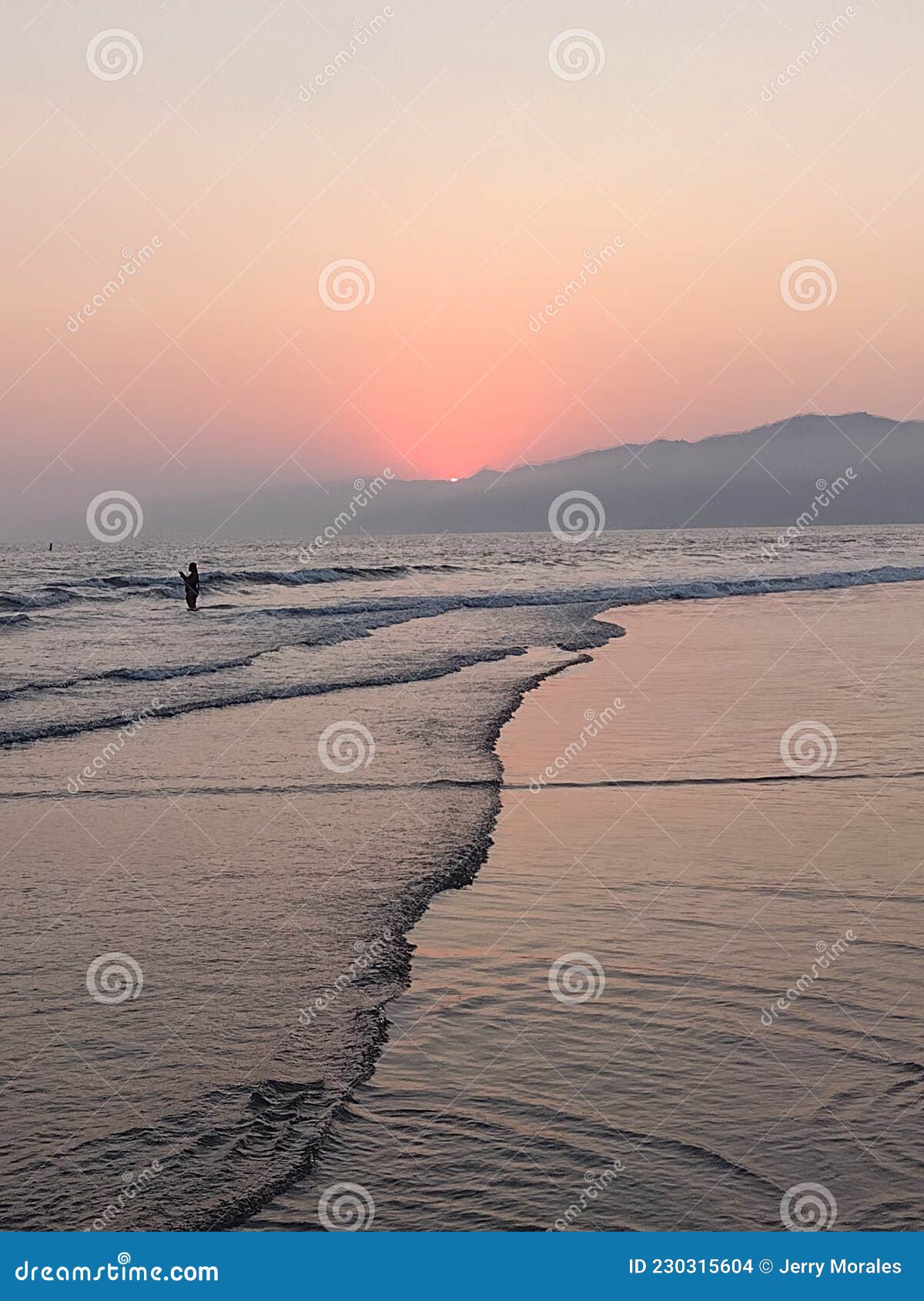 Sunset Malibu Beach California Stock Photo Image of california