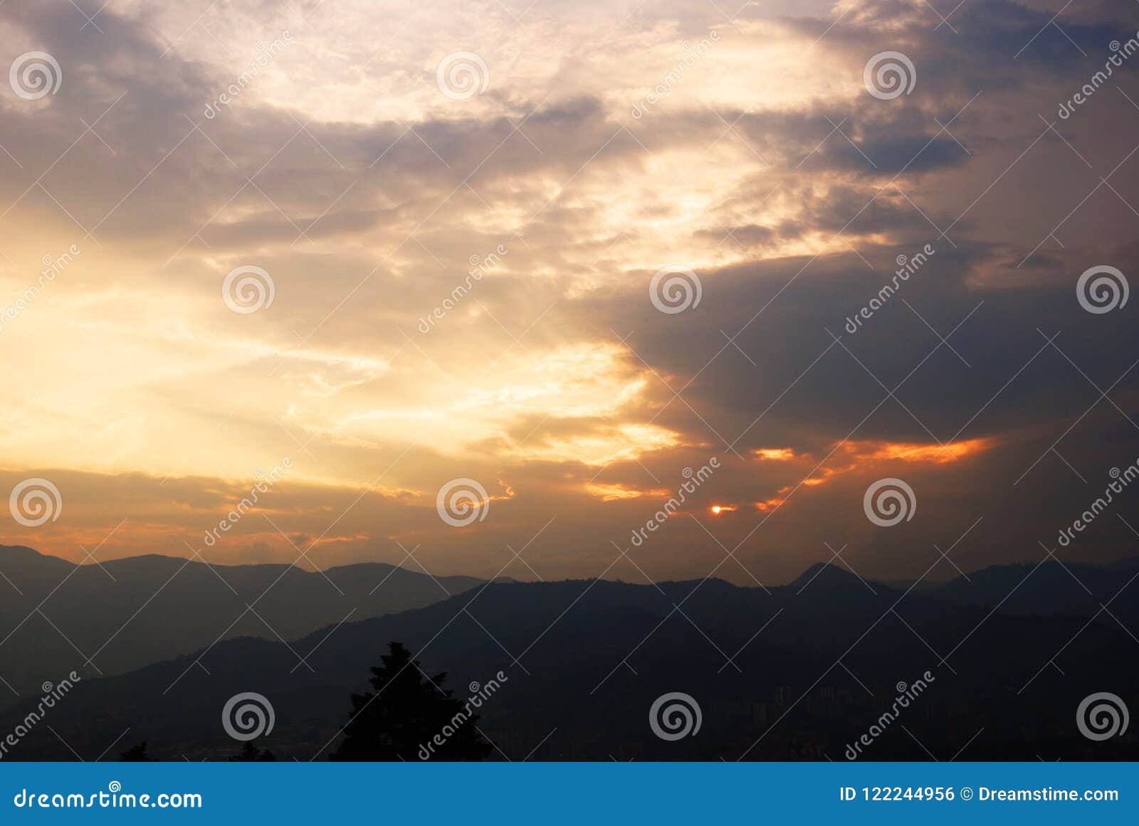 sunset in medellin, colombia