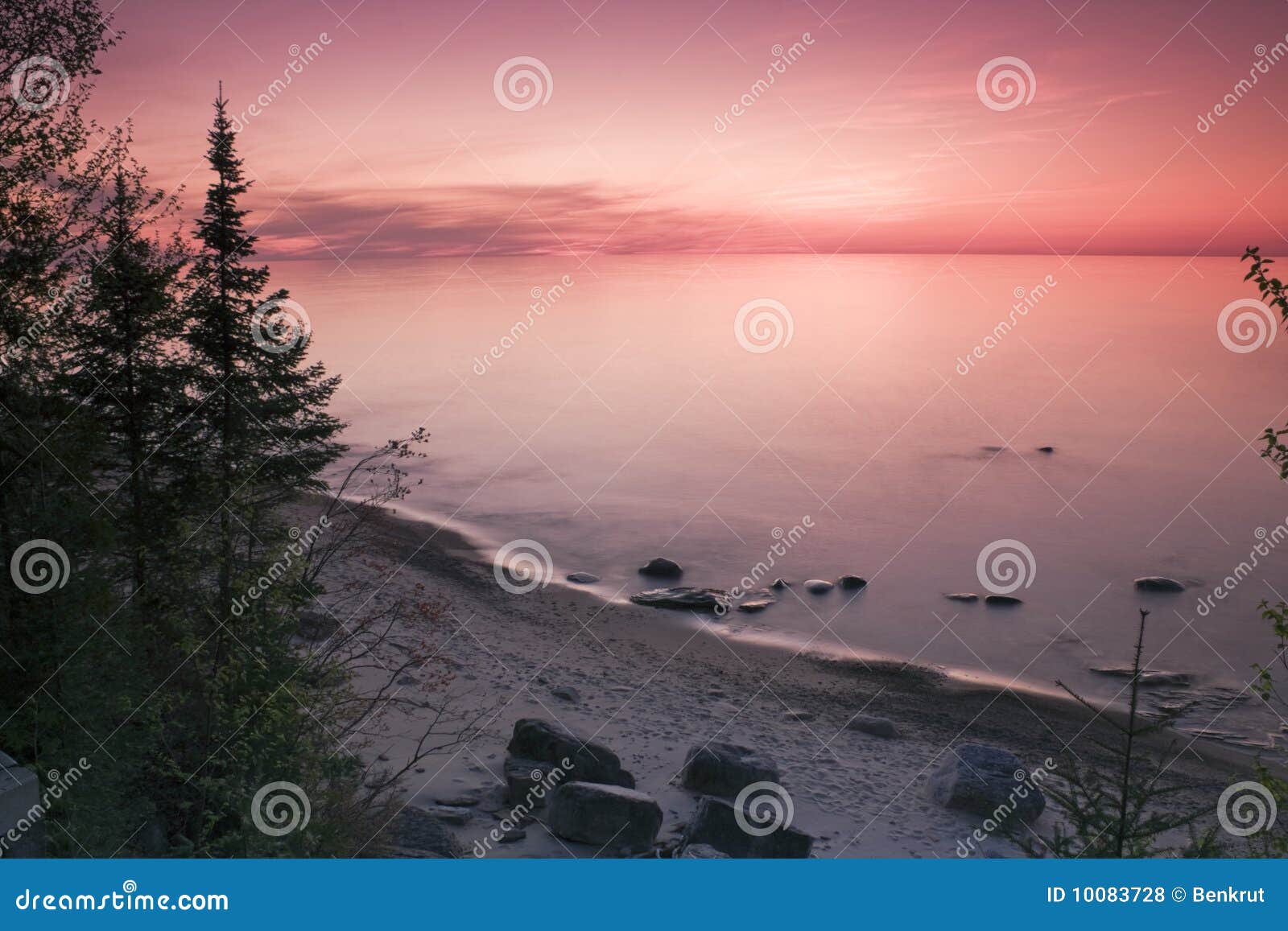 Sunset in Michigan stock photo. Image of spring, nature 10083728