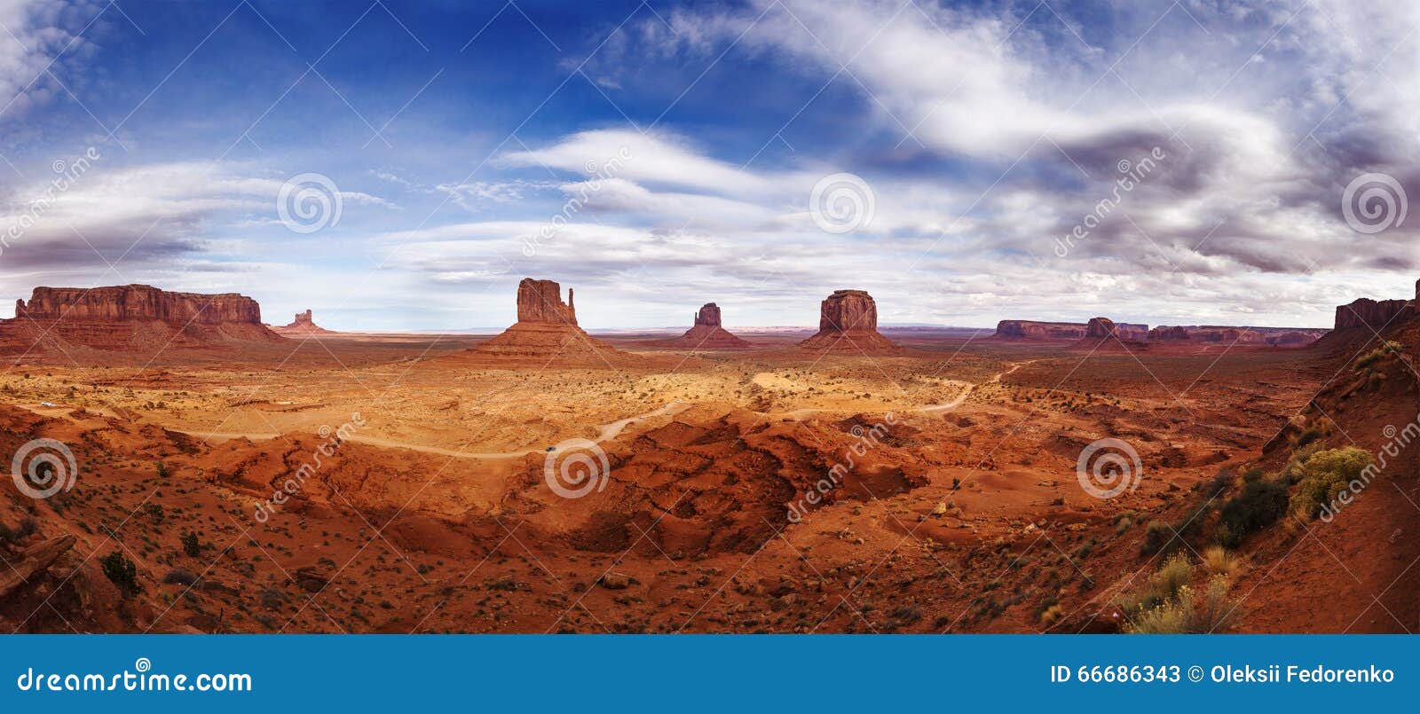 sunset in monument valley navajo reservation