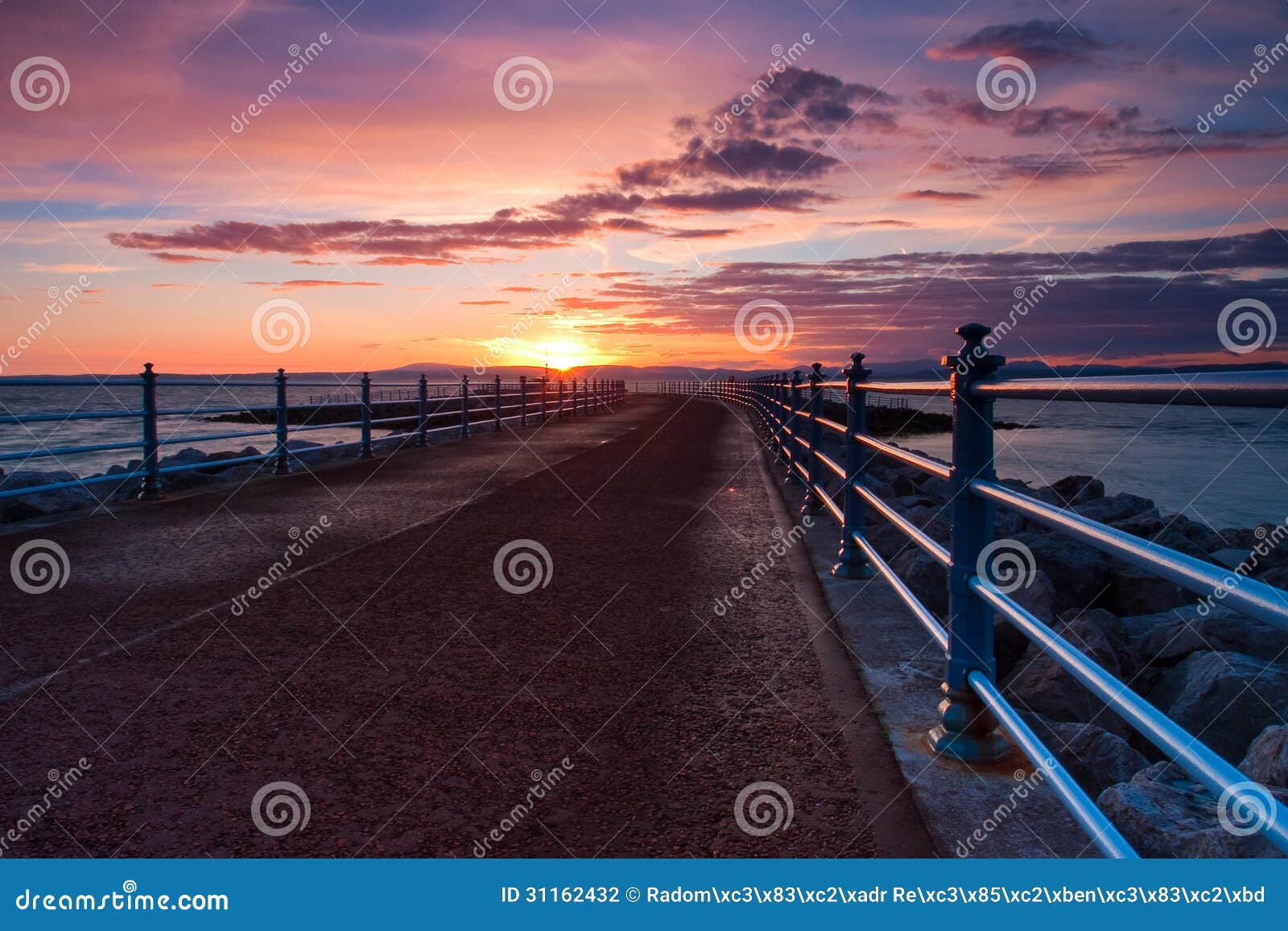 Sunset in Morecambe Bay in England Stock Photo Image of travel